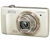 OLYMPUS Olympus VR-360 - Digitalkamera - 3D - Kompaktkamera - 16.0 Mpix - 12.5 x optischer Zoom 34.9 MB - weiß + Fototasche Compact inkl. Ladegerät, Lithiumakku