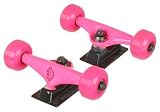 AVI Aluminum (Set of 2) With Wheel Skateboard Trucks - 5.0 Inch - Pink Hanger / Black Base