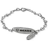NFL Chicago Bears Stainless Steel Sports ID Charm Bracelet