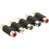 Cmple - RGB RCA Coupler Splitter Video/Audio 5-RCA Component