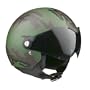 AGV DRAGON MOTORCYCLE HELMET - HELICOPTER PILOT STYLE - COLOR ARMY CAMO - SIZE LARGE - 0103-0204