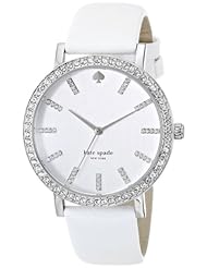 kate spade new york Womens 1YRU0444 Metro Grand Analog Display Japanese Quartz White Watch