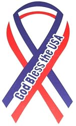 God Bless the USA Patriotic 8" Car Magnet
