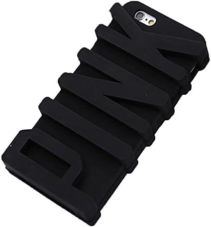 TKORP 3D stereoscopic Victoria's Secret PINK Silicone Case for Apple iPhone 5/5S/SE(Black)