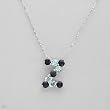 Necklace With 2.70ctw Precious Stones - Genuine Sapphires and Topazes 925 Sterling silver. Total item weight 5.0g Length 16in