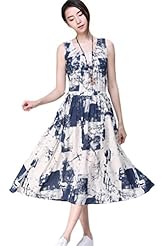 Sleeveless Cotton/Linen  Dress