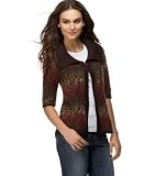 DKNY Jeans Ombre Jacquard Swing Cardigan Sweater