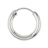 2mm (16mm diameter) Sterling Silver Hoop Earrings