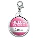 Chrome Plated Metal Small Pet ID Dog Cat Tag Hello My Name Is LI-MAK - Lulu