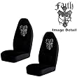Faith Cross Gem Crystal Studded Rhinestone Bling Car Truck SUV Front Universal-Fit Bucket Seat Covers - PAIR