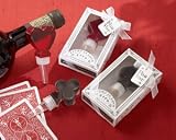 Lucky in Love Translucent Playing Card Bottle Stoppers (Set of 4)
