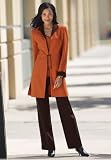 Three-piece Contrast Collar Pant Set