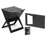 Oxid7 Tragbarer Edelstahl Grill, Holzkohlegrill, Klappgrill BBQ