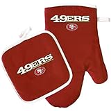 NFL Team Logo Kitchen Home Outdoor San Francisco 49ers Oven Mitt and Pot Holder