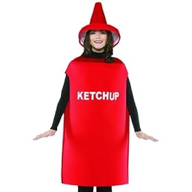 Funny Adult Ketchup Bottle Couples Halloween Costume