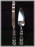 Estate Crystal Knife and Caker Server Set