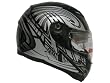 TMS Tribal Black Dual Visor Full FACE Motorcycle Helmet Dot W/ Smoke Sun Shield (XXLarge)