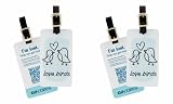 GoCodes Wedding Gift Smart QR Bar Code Luggage Tags (Mr & Mrs) - Engagements / Weddings (2 Tags)