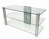 Icon Opus 3237 - 32" Glass LCD & Plasma TV Stand - Clear Glass