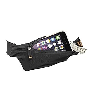 Gear Beast Sports, Running and Fitness Expandable Weather Resistant Waist Pack Running Belt. Compact Bounce Free Design Expands to 8x6x4 Inches to Carry Phone and Other Essentials
