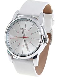 Orient Idea Ori-0250E Unisex Wrist Quartz Watch Analog Timepiece with PU Leather Band - White