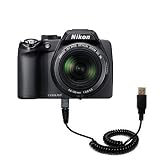 Coiled USB Cable for the Nikon Coolpix P100 with Power Hot Sync and Charge capabilities uses Gomadic TipExchange Technology Coiled USB Cable for the Nikon Coolpix P100 with Power Hot Sync and Charge capabilities uses Gomadic TipExchange Technology