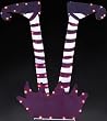 36" Fallen Purple Witch Gel Lighted Halloween Yard Art