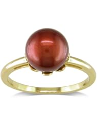14K Gold 8.5-9.0mm Freshwater Cultured Pearl Solitaire Ring