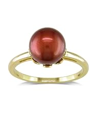 14K Gold 8.5-9.0mm Freshwater Cultured Pearl Solitaire Ring