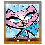 Retro Cat - 6x6 Desk Clock