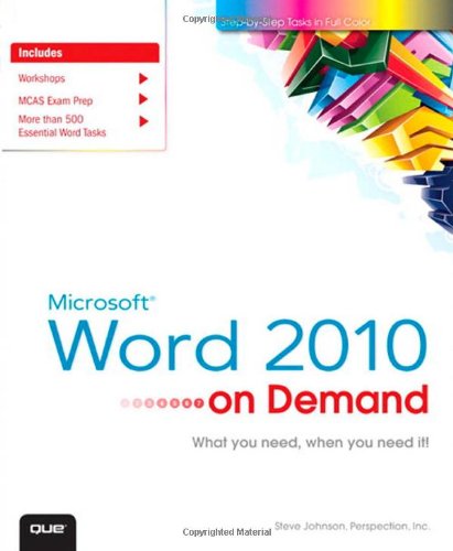 Microsoft Word 2010 On Demand