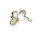 Diamond Earrings 1.0k Princess Cut Diamonds on 14k Yellow and White Gold Earrings