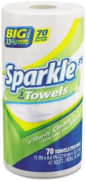 Sparkle ps Two-Ply Premium Perforated Paper Towel, 11 x 8 4/5, White, 70/Roll, 30/CT