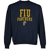 NCAA Florida International Golden Panthers Team Arch Crew Neck Fleece Sweatshirt - Navy Blue