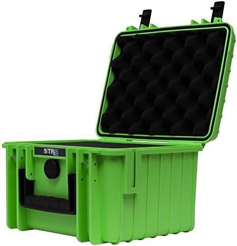 STR8 Brand 10" with 3-Layer Pre Cut Grid Configuration Foam, Waterproof, Smell Proof, Lockable, Glass Protector, Outdoor Carrying Case for Multi-Purpose - STR8BRAND