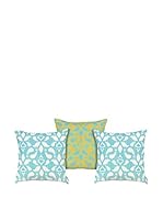 Apolena Set Funda De Cojín 3 Uds. (Cielo/Blanco/Amarillo)