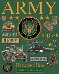 KandCompany Army Foil Deluxe Embossed Stickers 