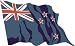 PEMA Sticker Flag Decals A-LS127 New zealand - Neuseeland 10 cm colored flag