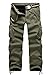 GUSER Men's Fashion Thick Lined Cold Weather Warm Straight Cargo Pants Army Green 38
