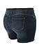 LE3NO Womens Plus Size Fitted High Rise Push Up Denim Jean Shorts