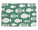 ORE Pet Fish Bone Retro Aqua Pet Placemat