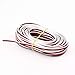 32ft 10m 3-Way Servo Cable 22awg 60 cores Flat Wire for JR Hitec Futaba(BDHI-40)