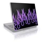 Purple Neon Flames Design Skin Decal Sticker Cover for Laptop Notebook Computer - 15