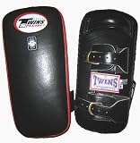 Sporting Goods : Twins Special Kick Pads (Black with Red Trim- Belt Buckle Straps)