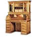 Haugen Americana Oak Roll Top Desk with Optional Hutch