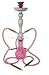 Brand New Pink 22″ 3 hose Hookah diamond cut vase