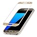 Galaxy S7 Screen Protector, JETech Tempered Glass Full Screen Screen Protector Film for Samsung Galaxy S7 (Gold)