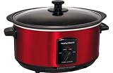 [HSB] Morphy-Richards 48702 3.5L Aluminium Slow Cooker - Red with Microfibre HSB® Cleaning Glove