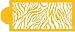Designer Decorating Stencil Zebra Skin, cake side stencil measures 6H x 13W