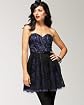 Floral Lace Strapless Party Dress Product Image